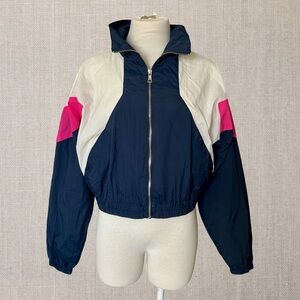 U2B Vintage/Retro Look Colour Block Zipup Jacket